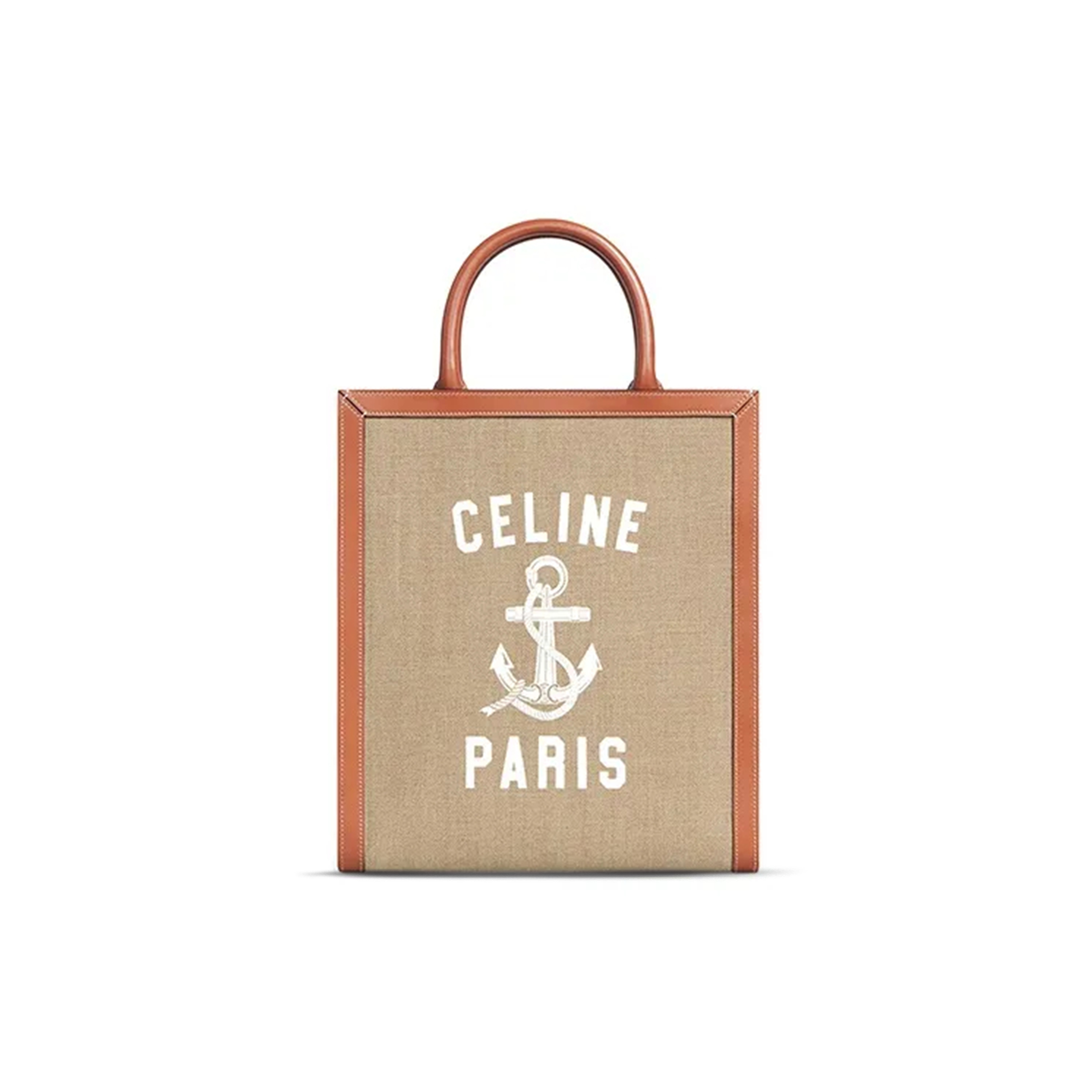 C*LI*E SMALL TOTE IN CABAS SULKY PRINTED FABRIC AND COWHIDE LEATHER 192082DFT.02NT (32*29*8cm)